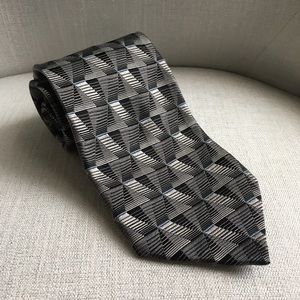 Crazy Horse Black and Silver 100% Silk Tie